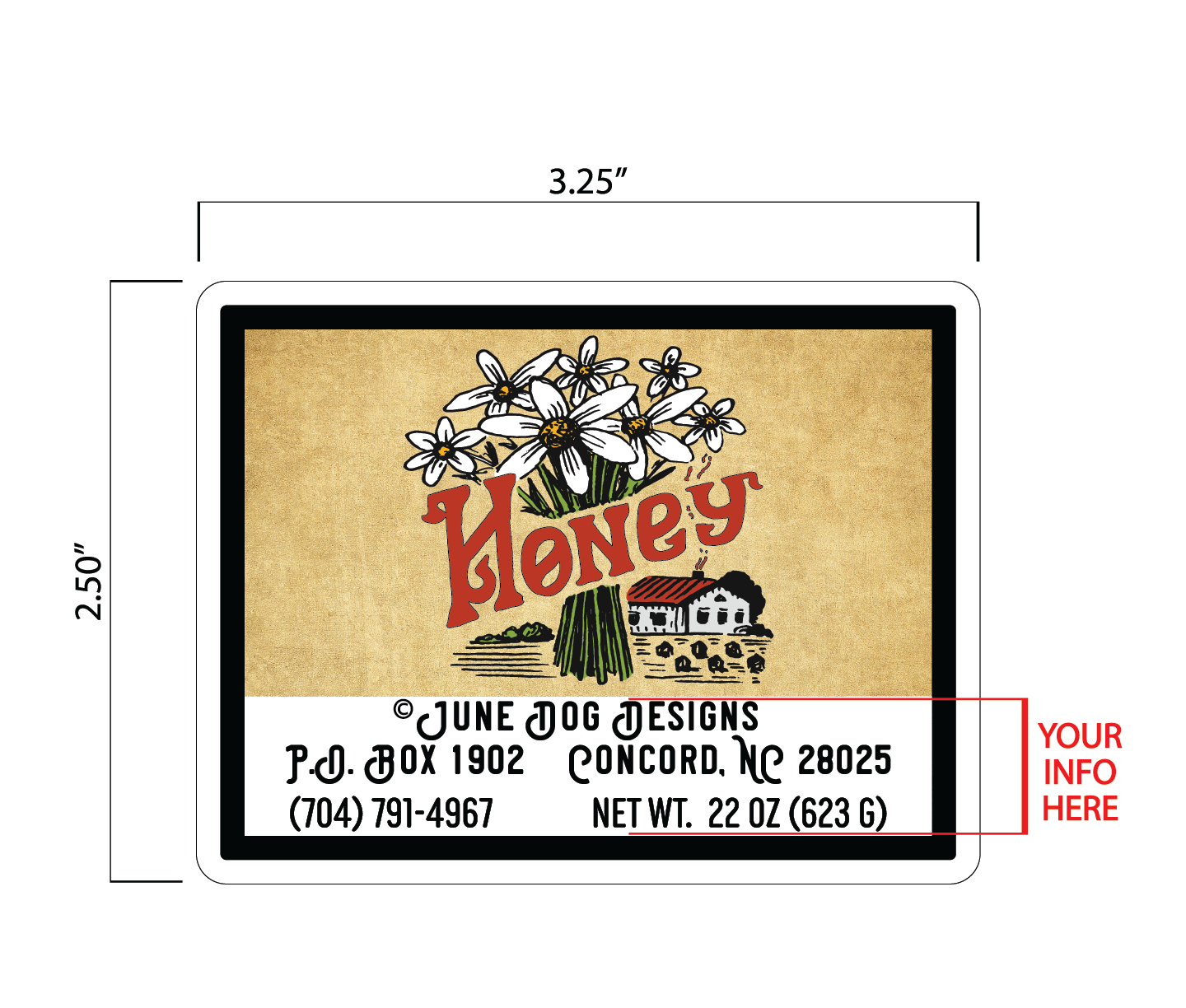 Honey Label__"On The Farm"