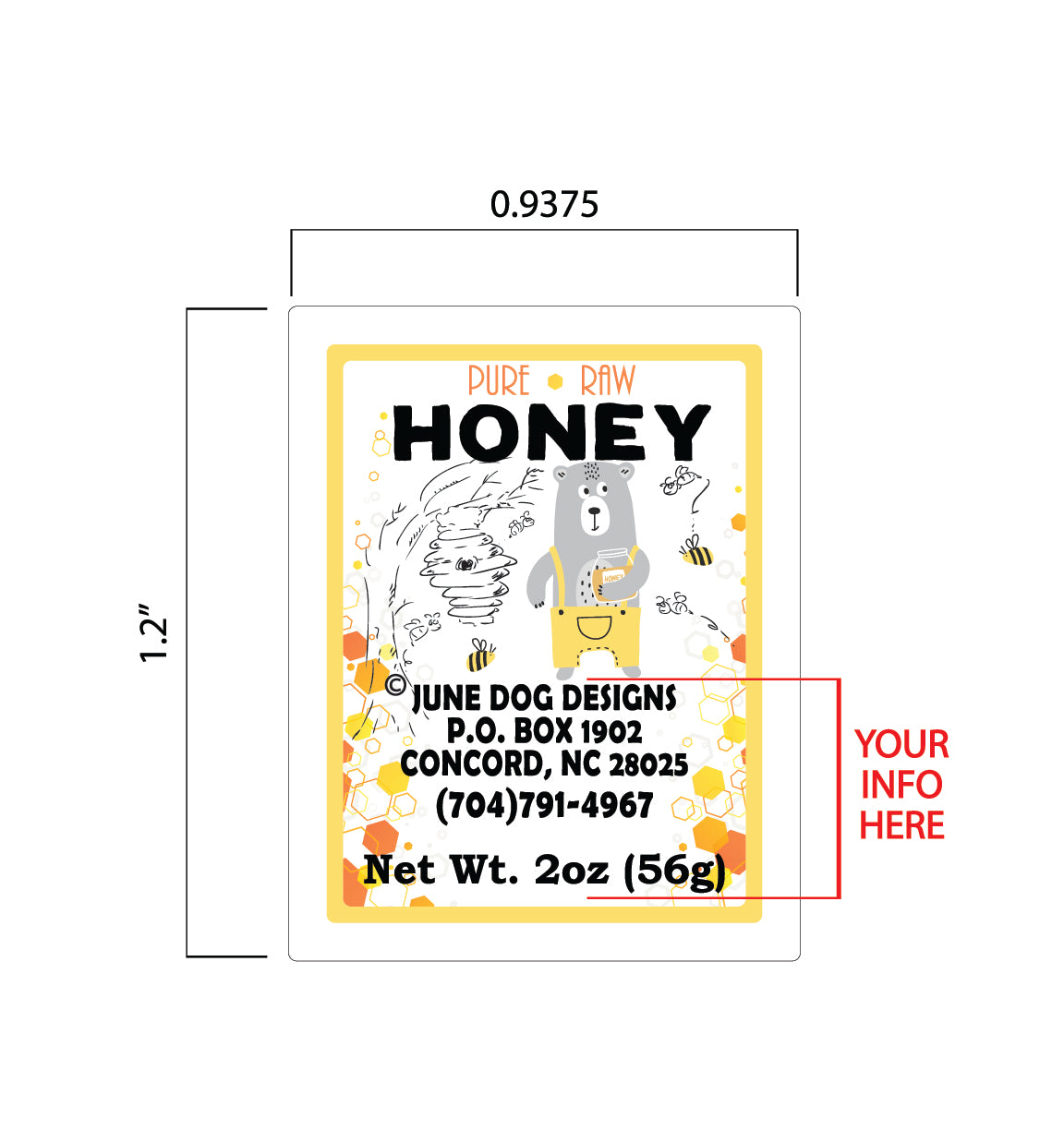 Honey Label__"Bear and the Bees"