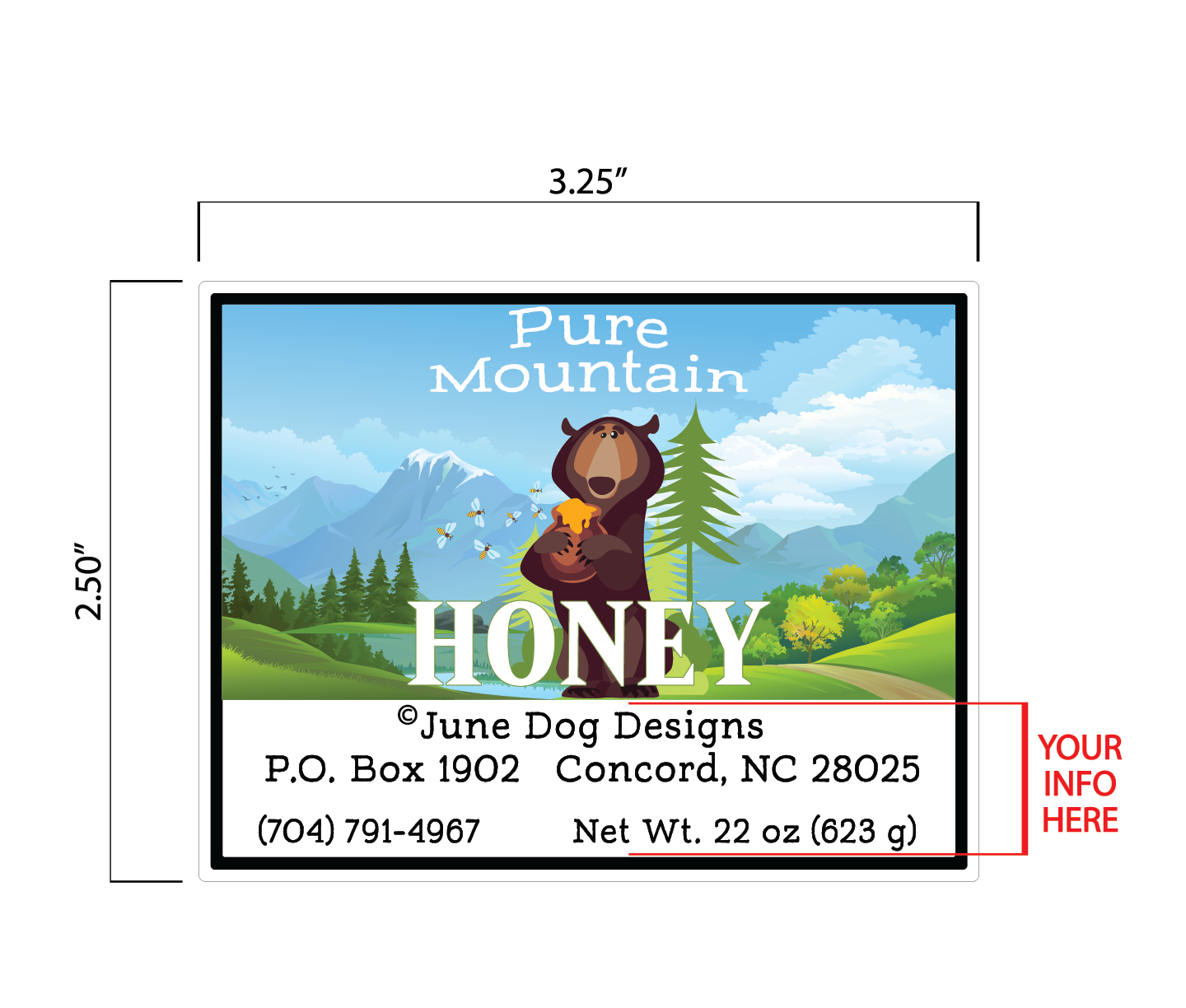 Honey Label__"Honey Bear"