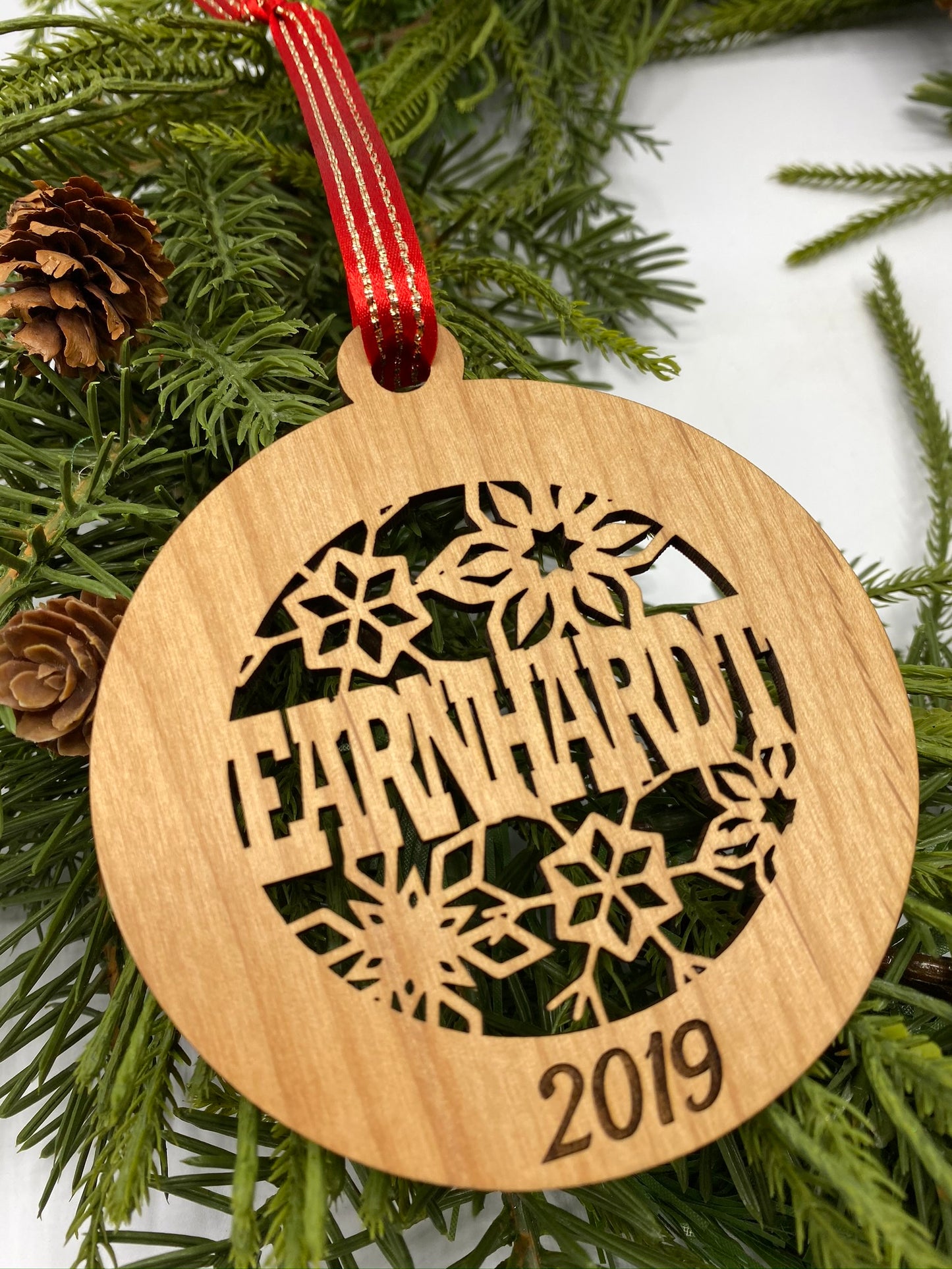 Intricate Snowflake Wood Ornament