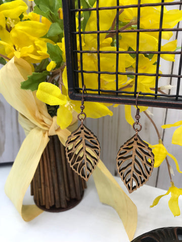 Leaf French Wire Earrings