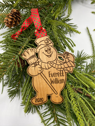 Frosty the Snowman Wood Ornament