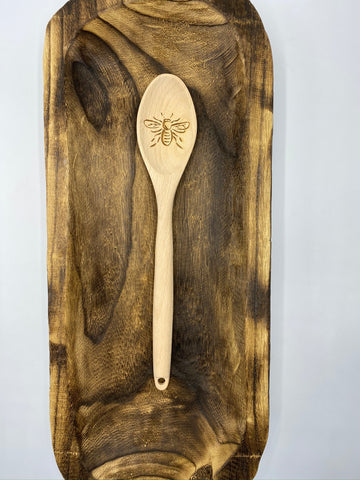 Wooden Spoon Engraved with Bee