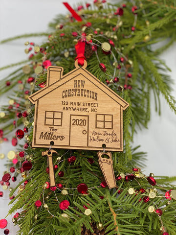 New Home Construction Wood Ornament