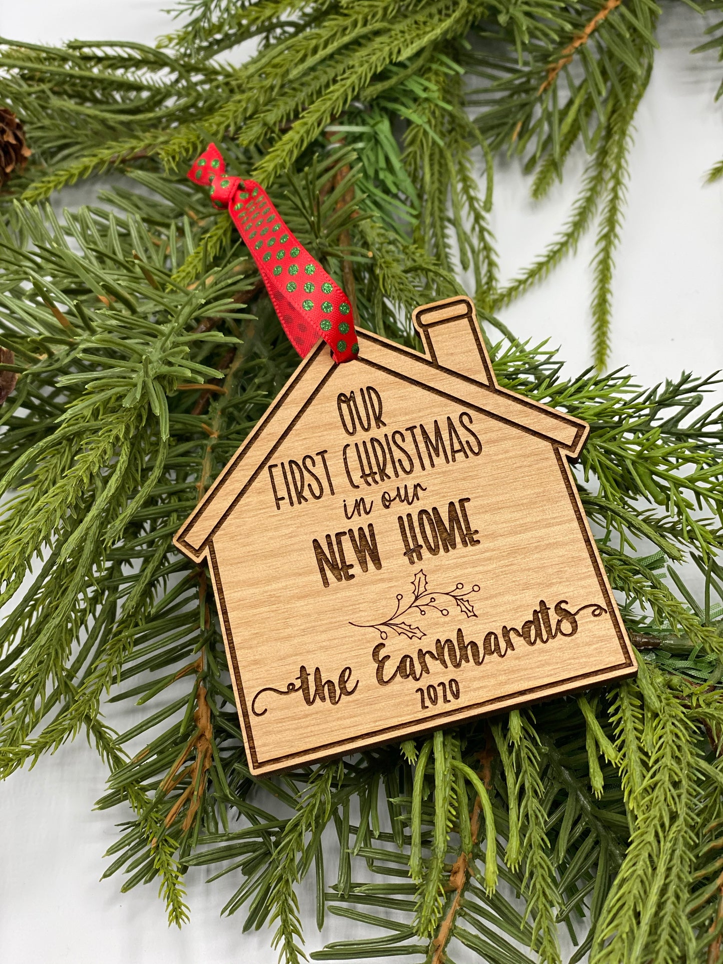 First Christmas in Our New Home Wood Ornament