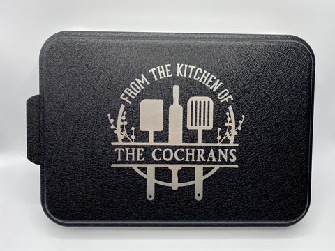"From The Kitchen of" Custom Engraved Cake Pan, 9" x 13" with Cover