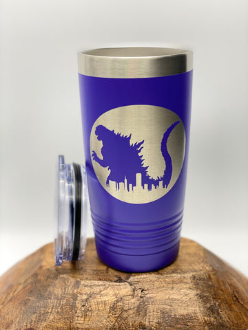 Godzilla Inspired Insulated Drink Tumbler, 20 oz, 30 oz