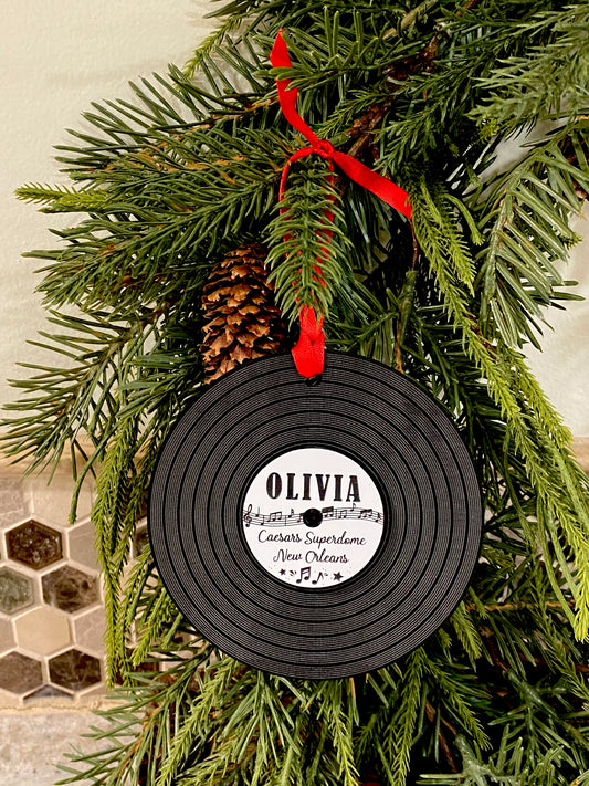 Concert Memories Vinyl Record Ornament