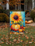 Personalized Sunflower Pumpkin Garden Flag