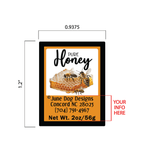 Honey Label__"Bee on Honeycomb"