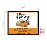 Honey Label__"Bee on Honeycomb"