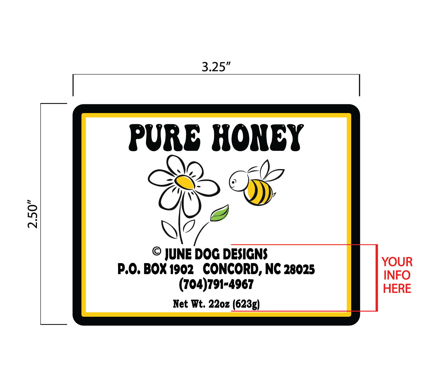Honey Label__"Daisy"
