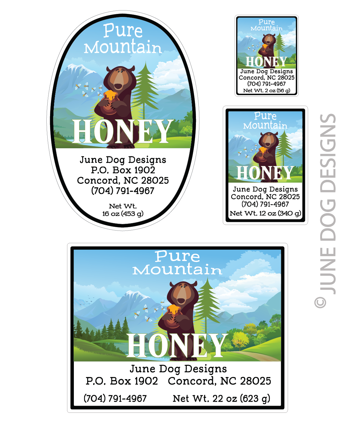 Honey Labels – June Dog Designs