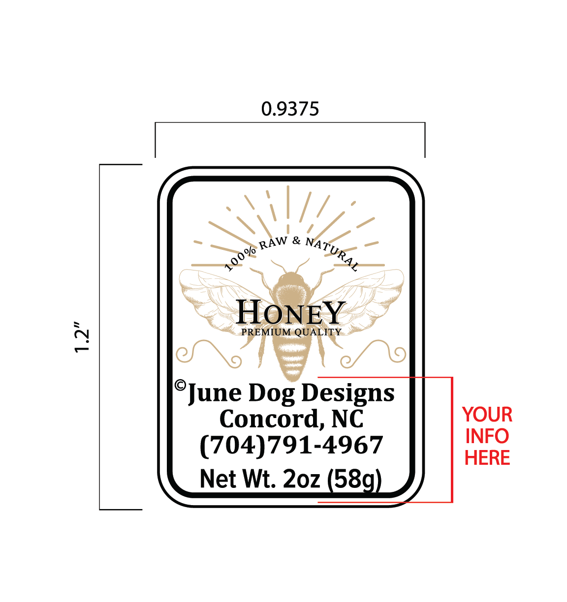 Honey Label__"Vintage Queen"