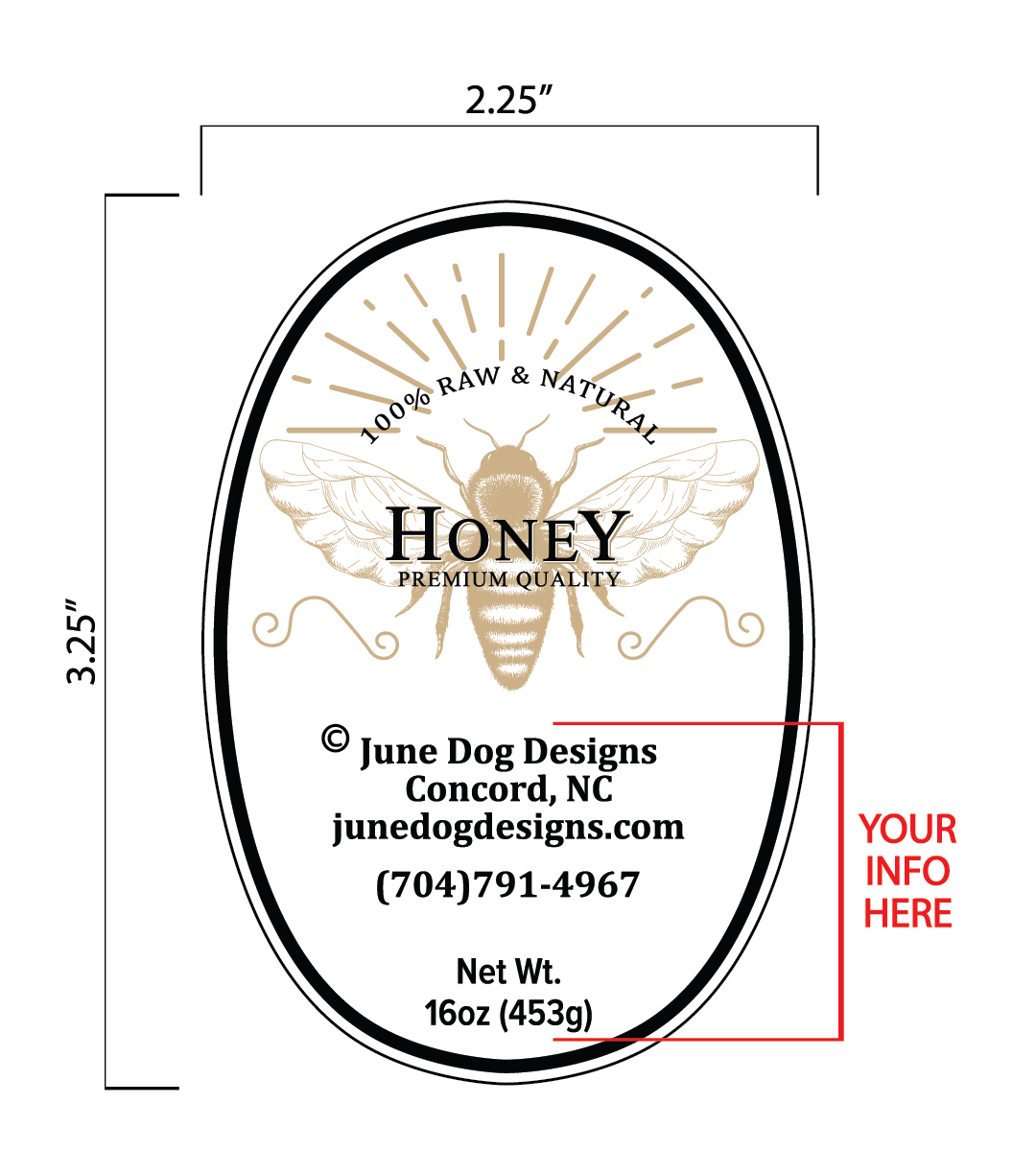 Honey Label__"Vintage Queen"