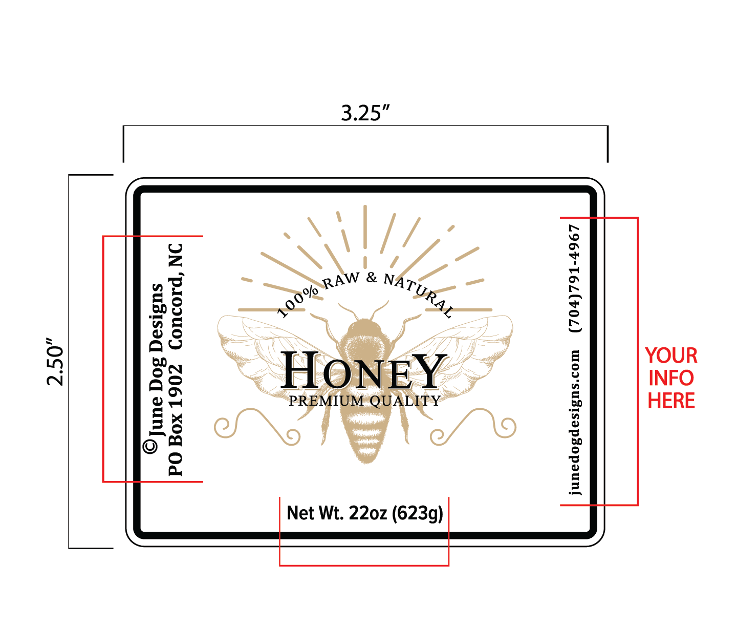 Honey Label__"Vintage Queen"