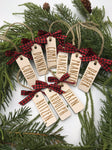 Reindeer Name Wood Ornament Set, Inspired by Rae Dunn
