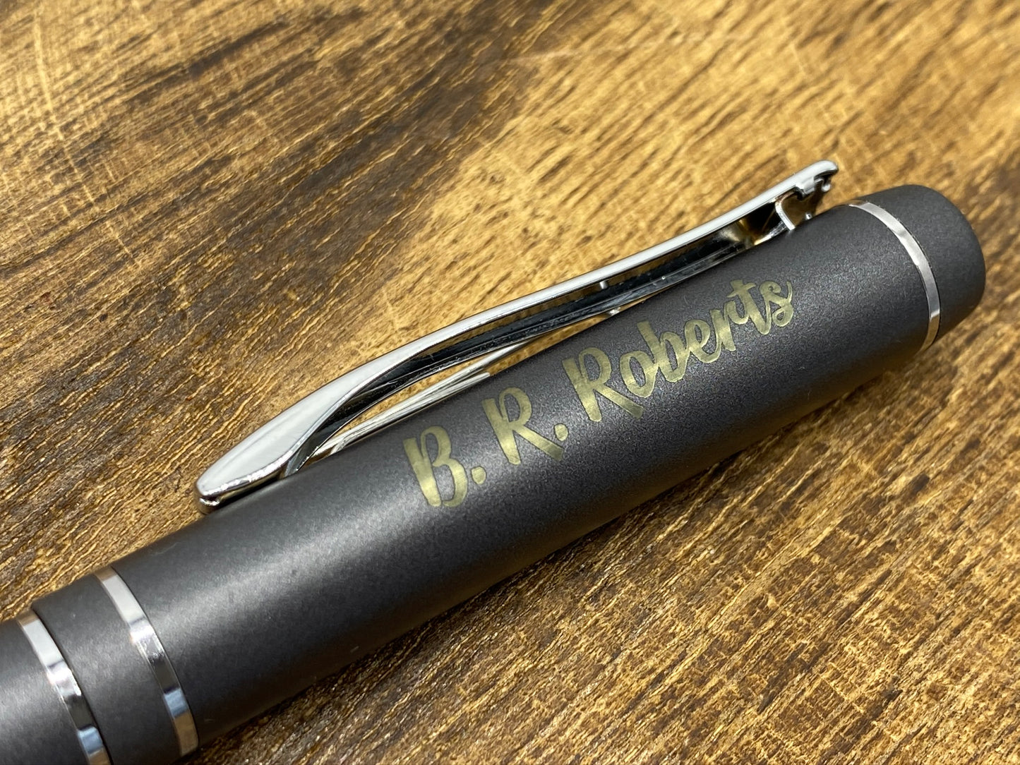 Dark Gray Writing Pen; Personalize It!