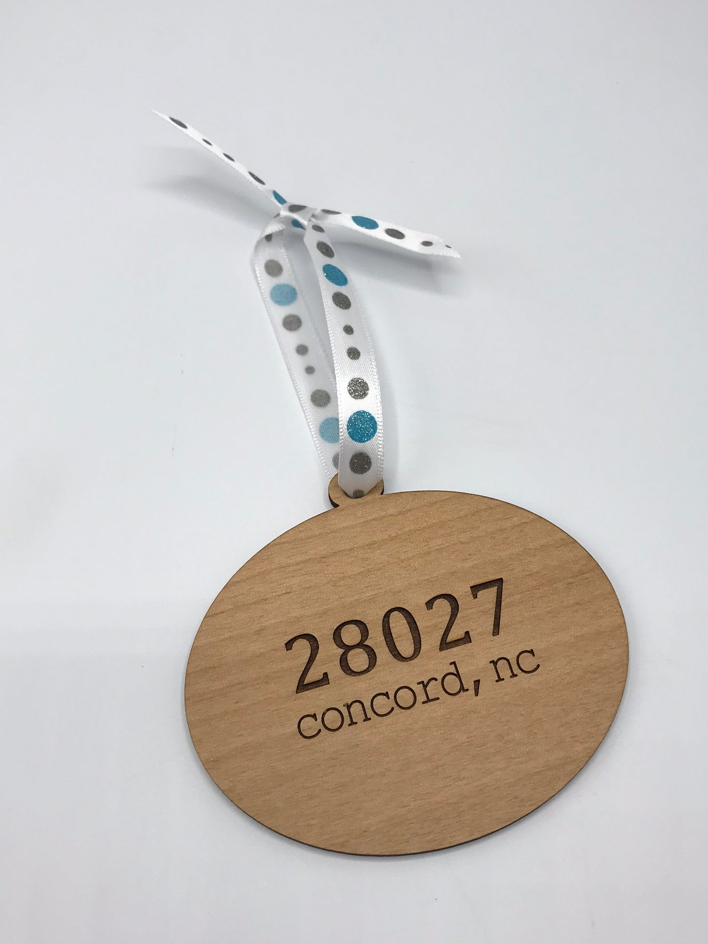 Zip Code, City and State Wood Ornament