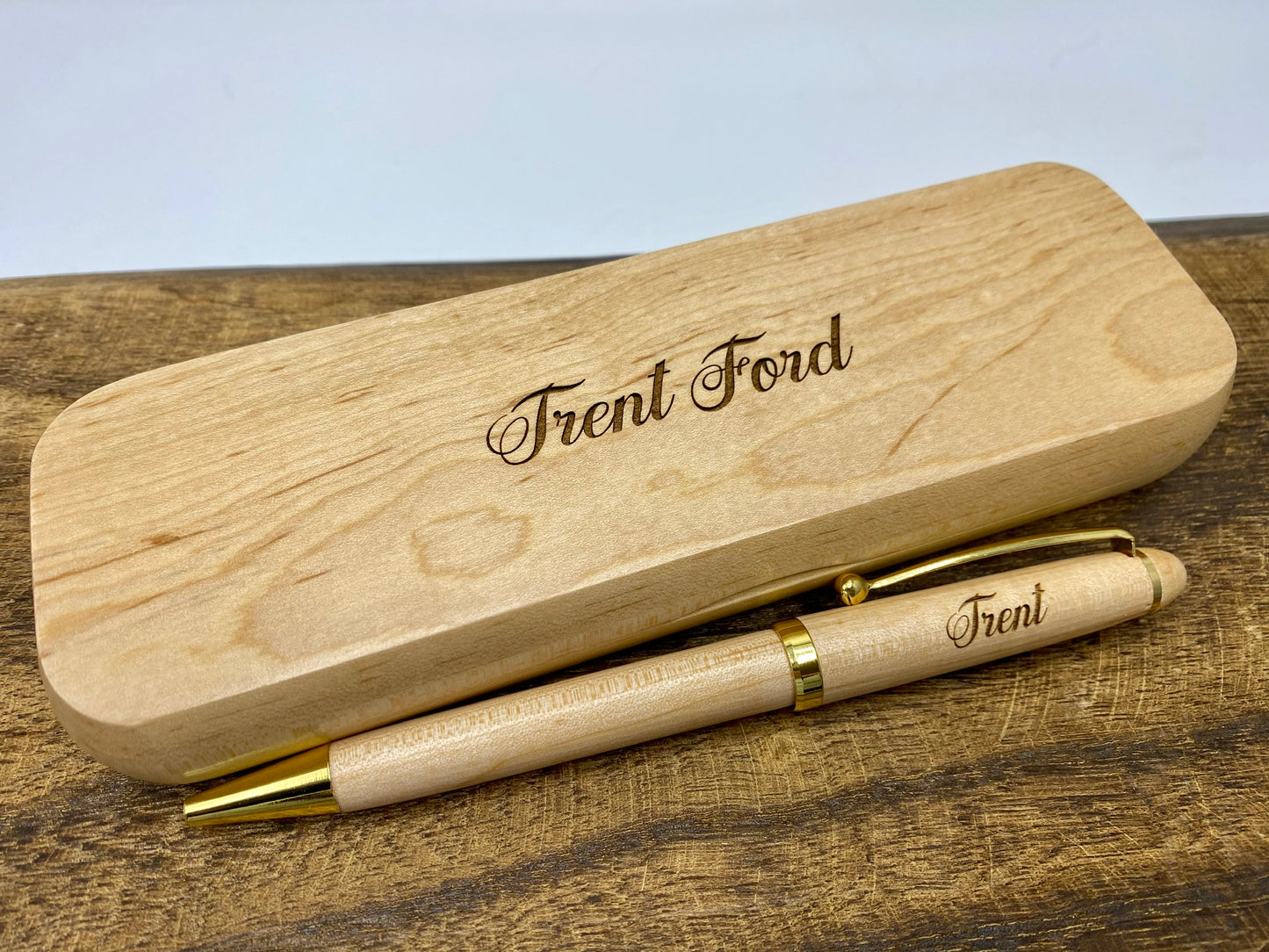 Maple Writing Pen or Mechanical Pencil; Personalize It!