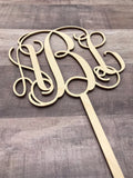 Monogram Cake Topper