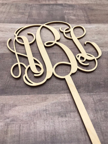 Monogram Cake Topper