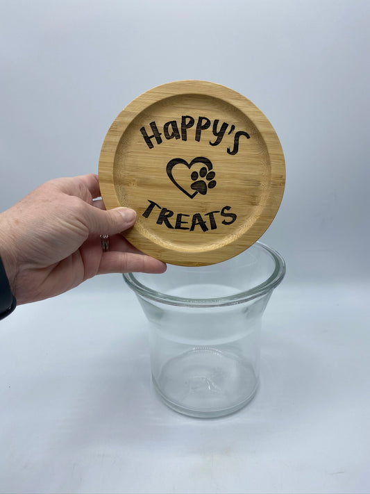 Treat Jar Engraved with Your Pet's Name