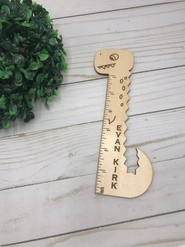 Dinosaur maple ruler, 6"