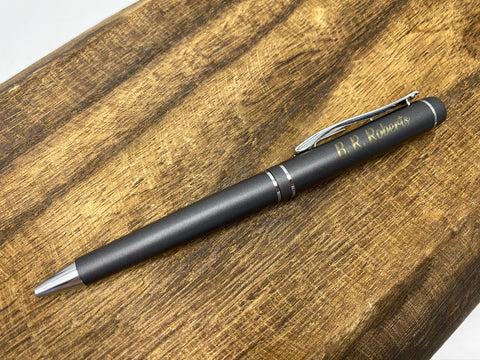 Dark Gray Writing Pen; Personalize It!