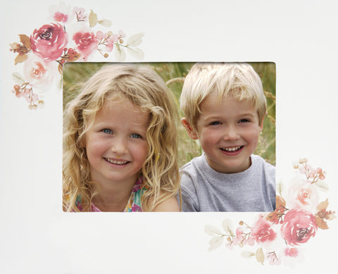 Floral Photo Frame, 5" x 7"; Personalize It!