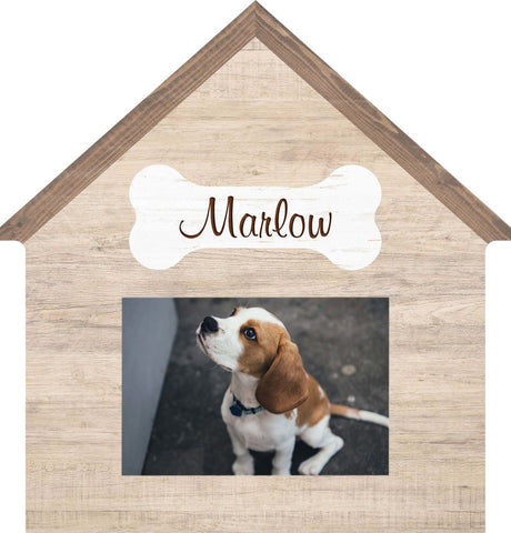 Dog House Pet Photo Frame, 3" x 2"; Personalize It!