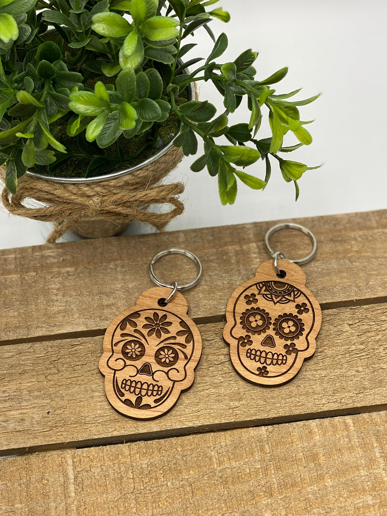 Sugar Skull Key Chains – June Dog Designs