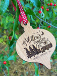 Wilderness Camping Wood Ornament