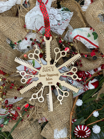 Hairdresser Snowflake Ornament