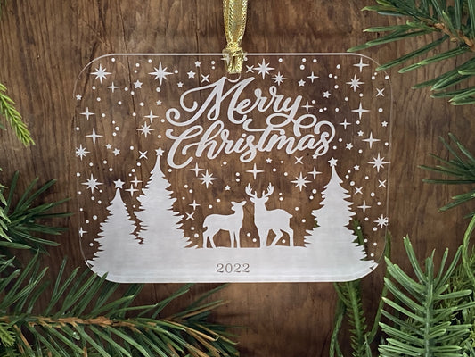 Deer in the Snow ornament
