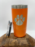 Paw Print Insulated Drink Tumbler, 20 oz, 30 oz